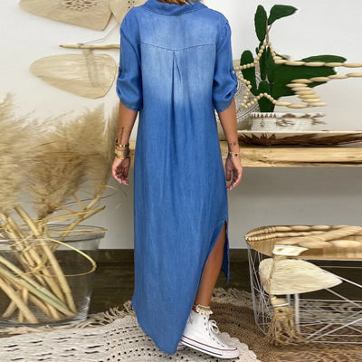 LEA™ | Langes Jeans-Kleid