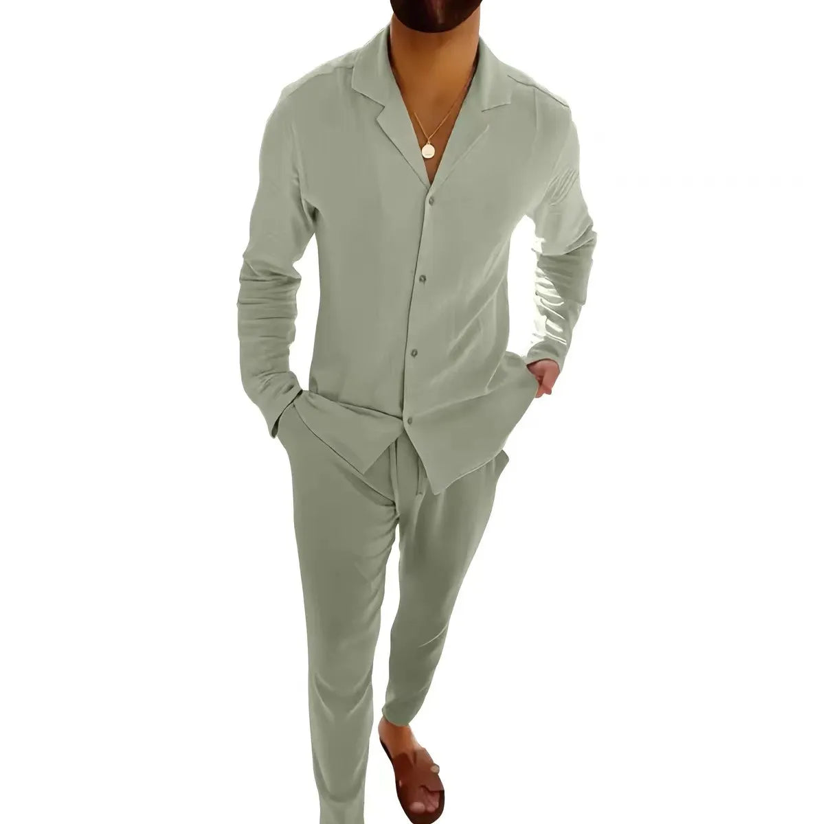 Stefano® | Sommer-Leinen-Set für Herren