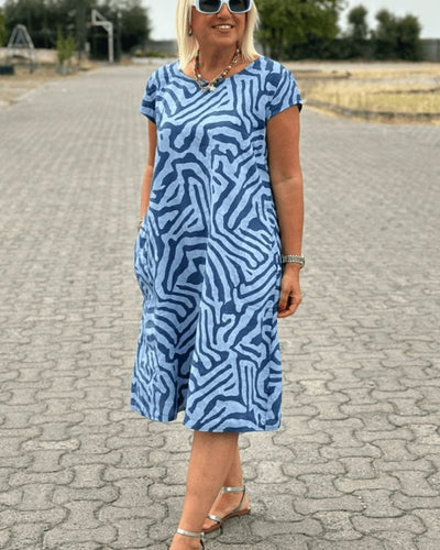 Nelia™ – Sommerkleid mit Rundhalsausschnitt und schönem Print