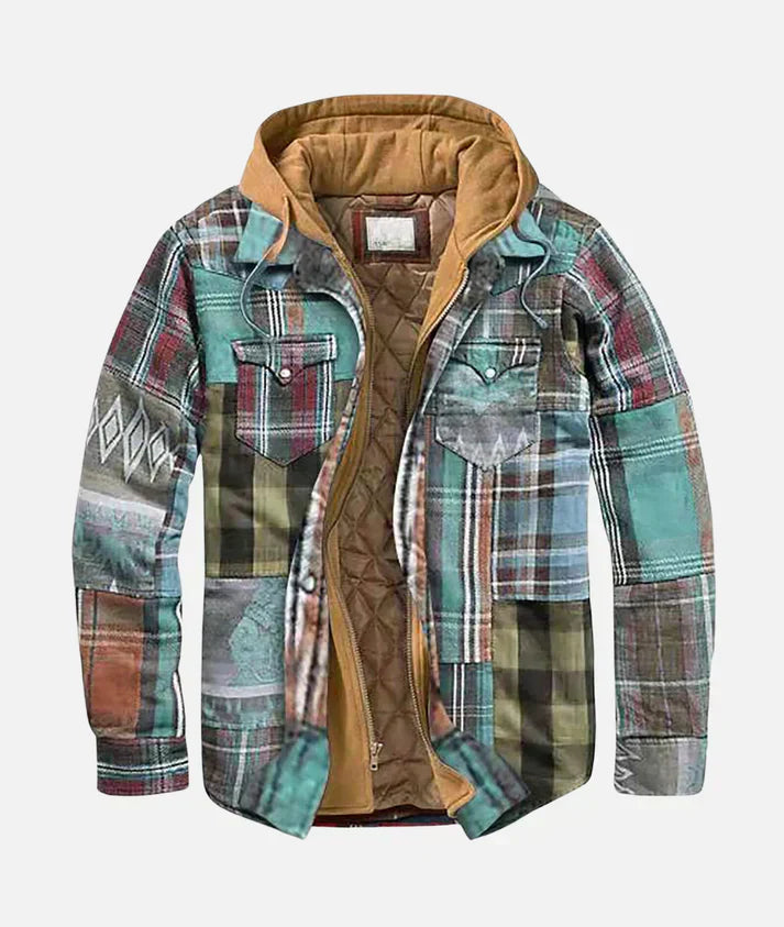 Alain – Karierte Patchwork-Jacke