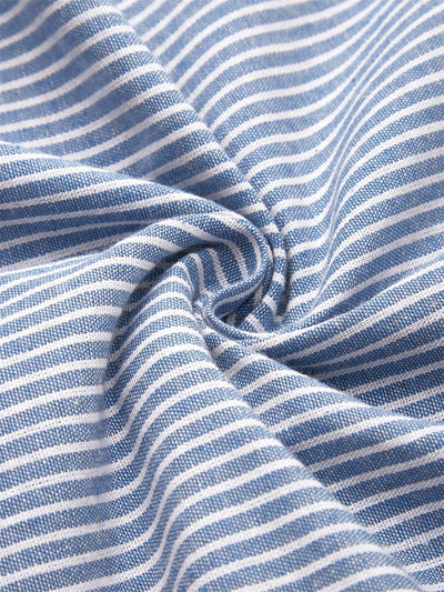 CORA | Gestreiftes Midikleid aus Baumwolle mit lässig-elegantem Stil