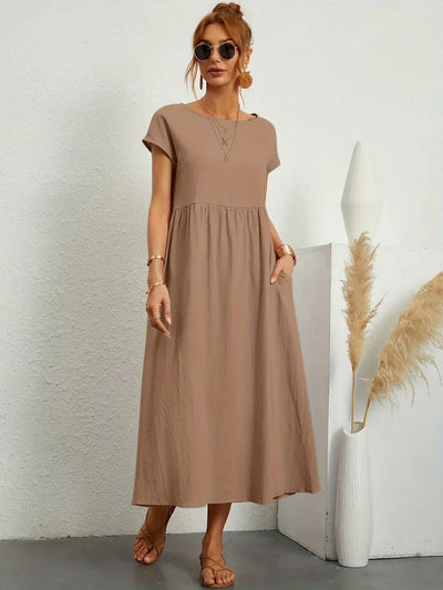 Anja™ - Leichtes, weiches Kleid mit Taschen