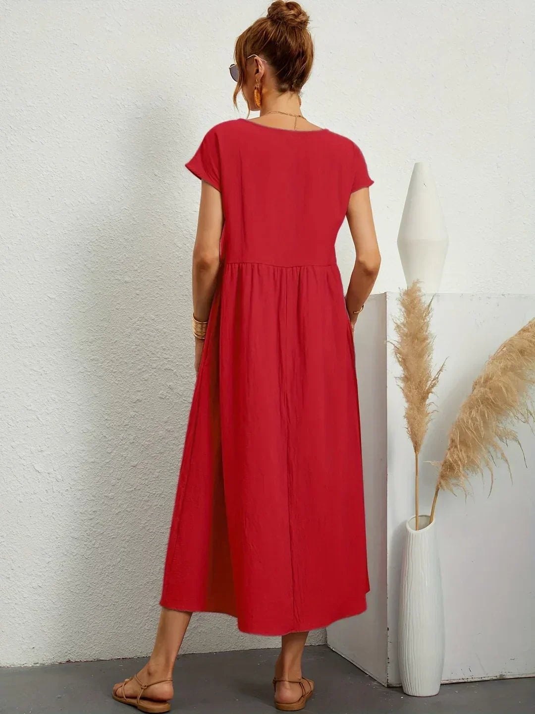 Anja™ - Leichtes, weiches Kleid mit Taschen