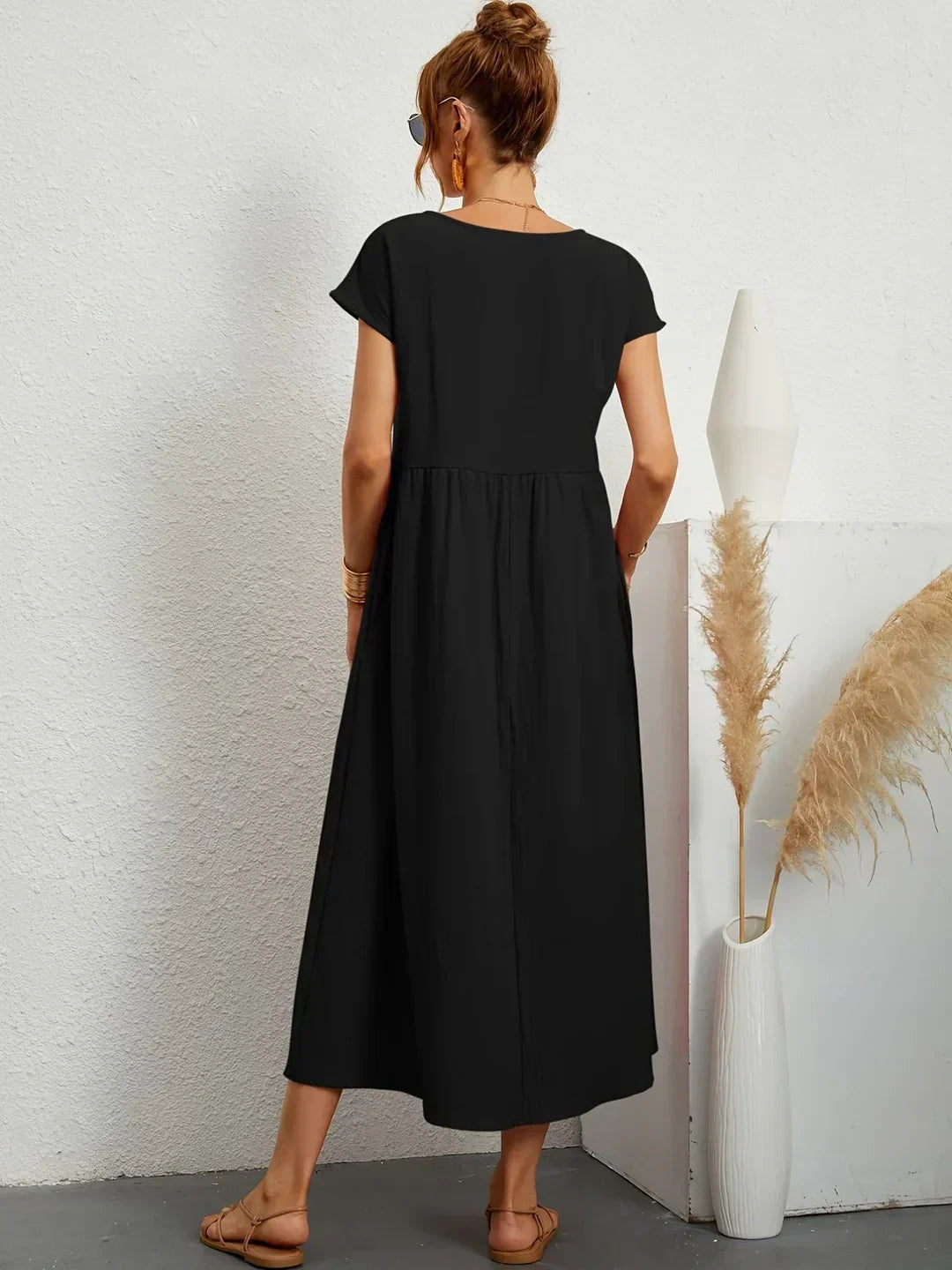 Anja™ - Leichtes, weiches Kleid mit Taschen