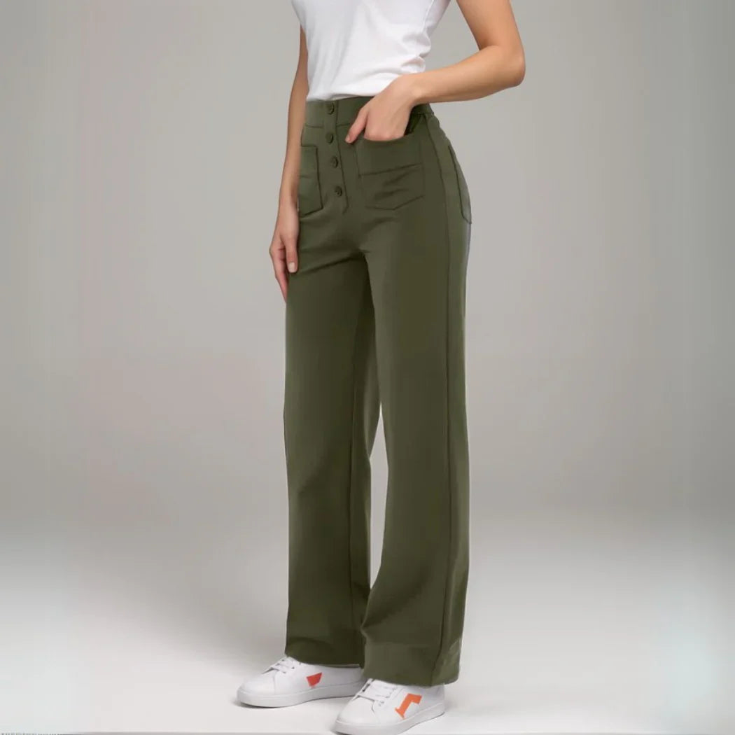 Elisha - Elastische broek met hoge taille - 1+1 kostenlos